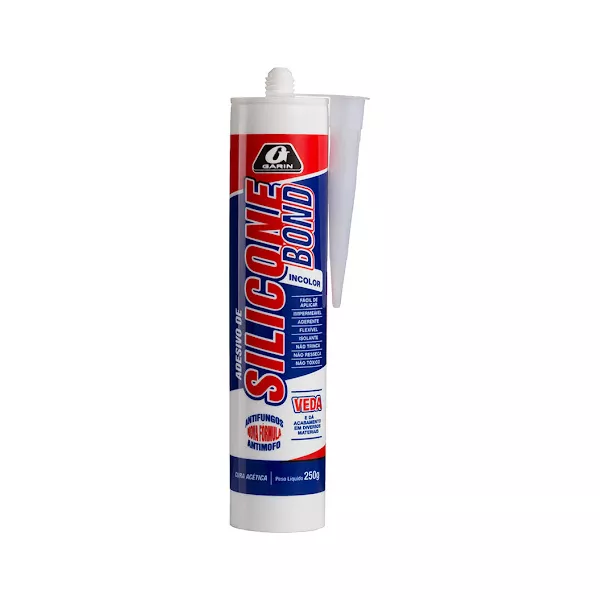 Silicone Acetivo Incolor 280Gr Garin