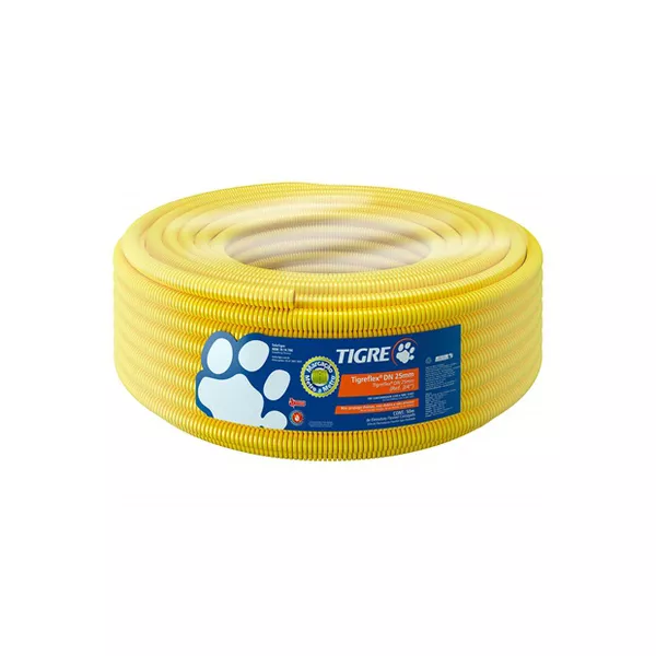 Eletroduto Corrugado Flexível Amarelo 3/4 50 Metros Tigre