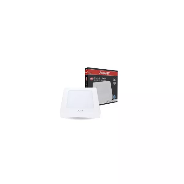 Painel de Led Avant Sobrepor Quadrado 06W 6500K