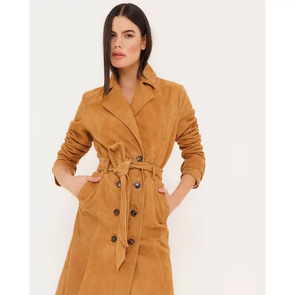 Trench Coat Ticiane - Camurça | CORO SHOP