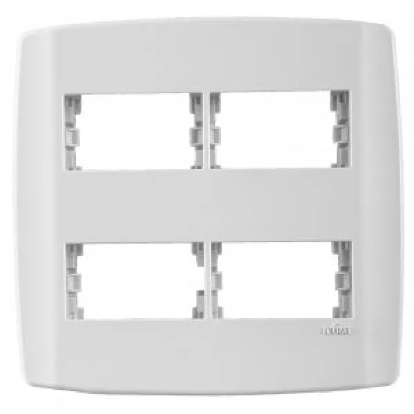 PLACA 4X4 2MOD+2MOD SEPAR HORIZ. C/ SUP 83070 SLIM ILUMI | Couto Materiais