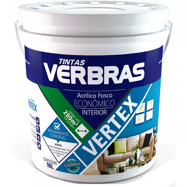 Tinta Acrílica Verbras Interna Balde 18L | CREL TINTAS