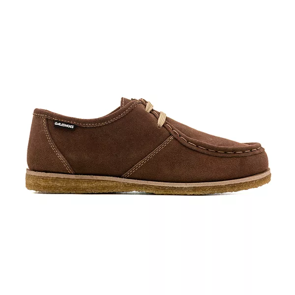 Sapato London Clássico couro chocolate, solado crepe látex e