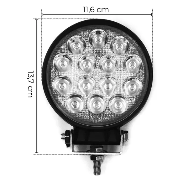farol de led 42W em acessorios 4x4 no dandaro 4x4. | DANDARO