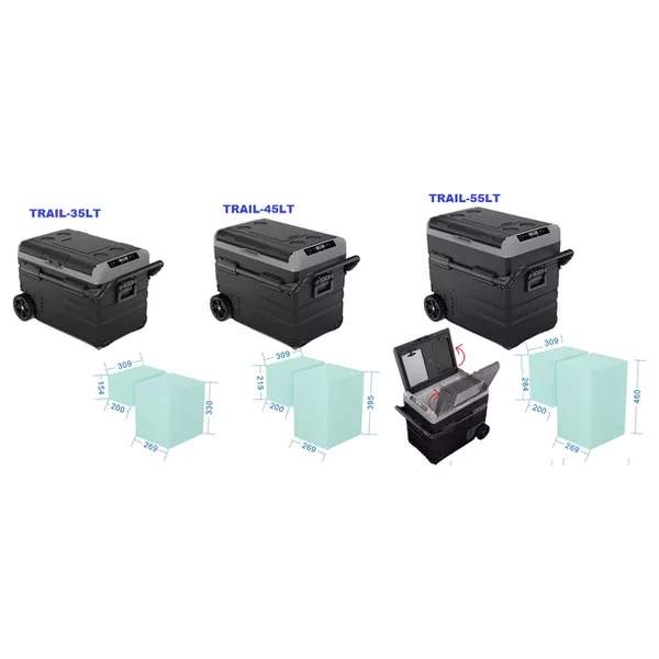 Geladeira Portatil Dandaro Trail 45lts Dual zone Quadrivolt 12/24V