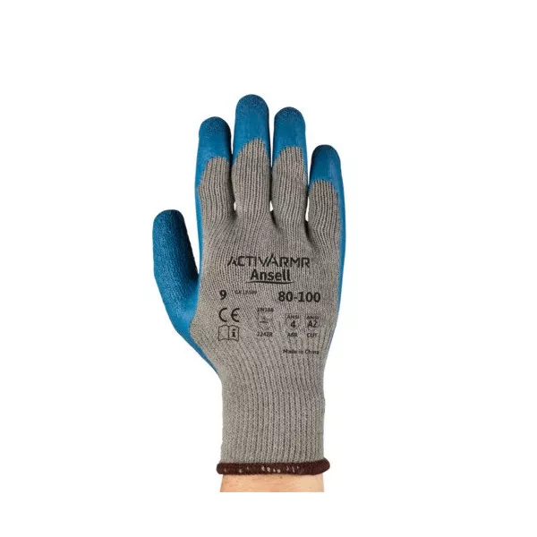 LUVA ACTIVARMR® 80-100 PALMA LATEX AZUL/CINZA CA12509