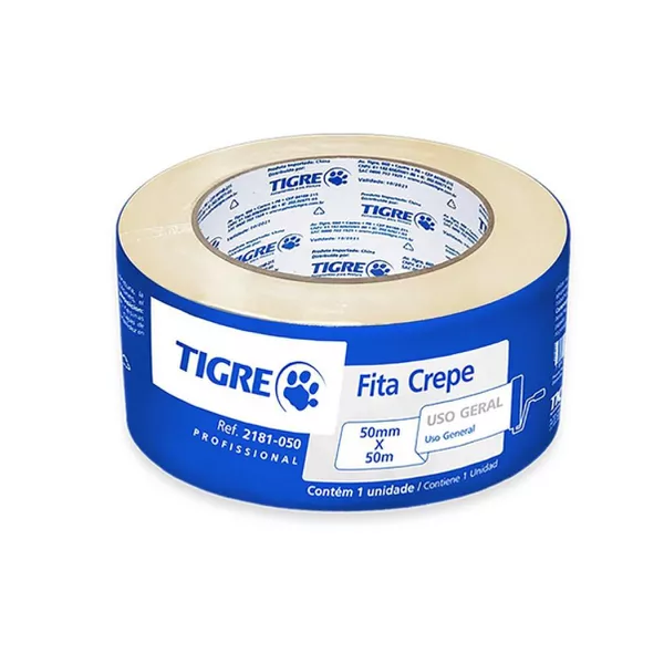 Fita Crepe Larga Profissional 48x50 Para Pintura Tigre | Degraus ...