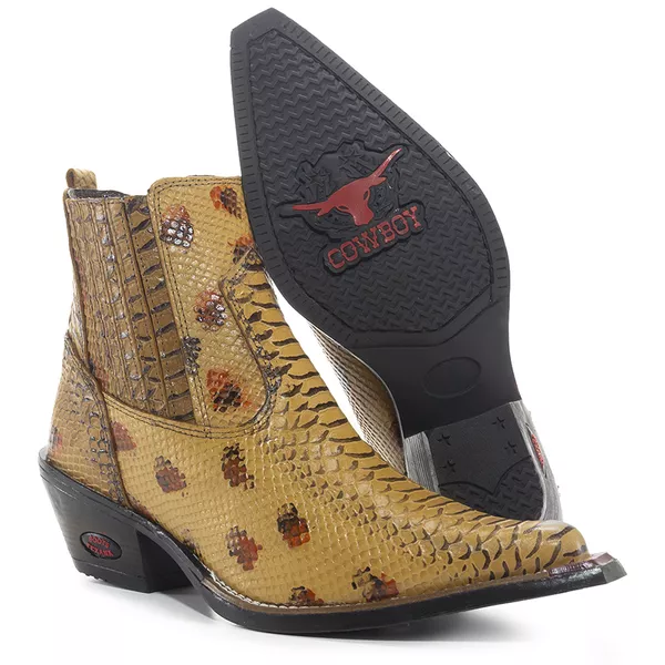Bota Country Masculina Tamanho Especial Couro Legítimo Jacaré