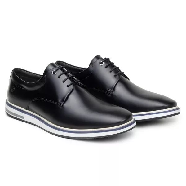Sapato Casual Derby Zanini Preto - DGalloni