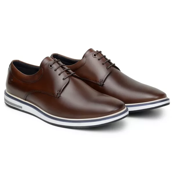 Sapato Casual Derby Zanini Conhaque - DGalloni