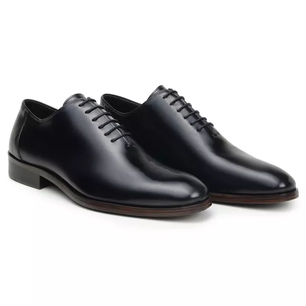 Sapato Social Oxford Wholecut Pompeo Preto - DGalloni
