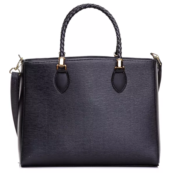 Bolsa Feminina Preta Grande, Alça de Mão e Transversal Dhaffy | DHAFFY