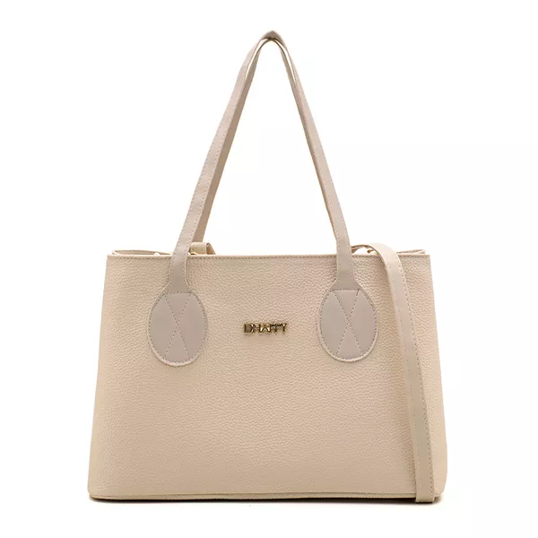 【BIG size】3way bag／beige Bolsa Feminina Grande, Divisória, Alça de Mão e Tiracolo Branco