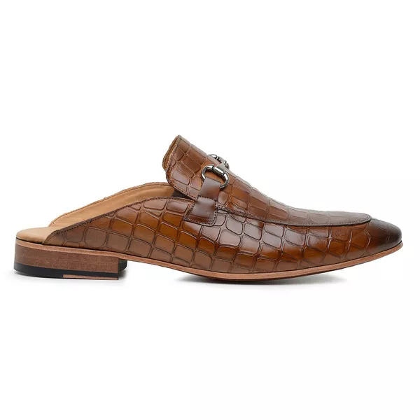 Slipper Mule Horsebit Tan