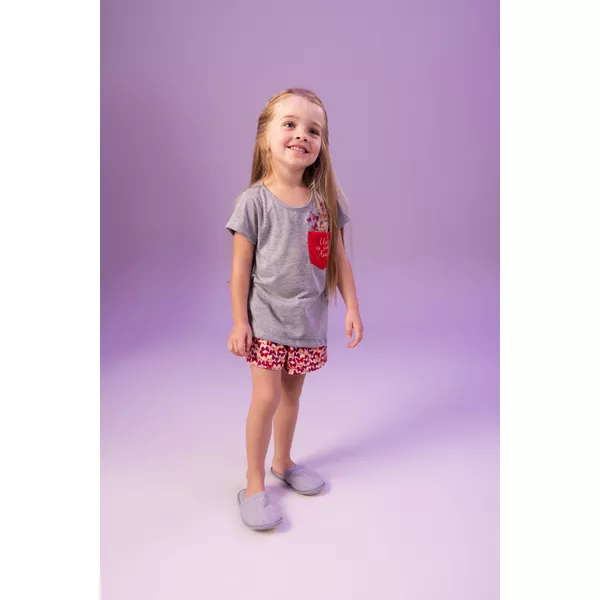 Baby Doll Infantil em Malha com Blusa com Mangas