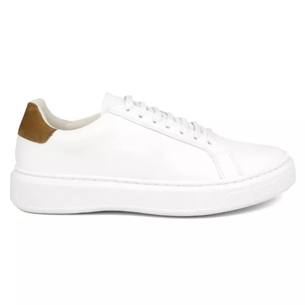 Sapato Casual Masculino de Couro Branco Torino 17006 Branco