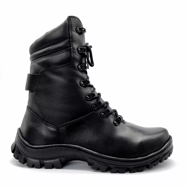 Coturno Militar Preto Operacional De Couro Bope 501 Preto Preto