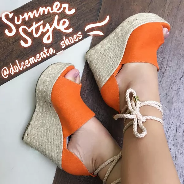 Anabela Laranja Amarração - Dolce & Menta