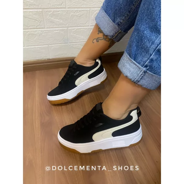 Tênis Bell {Preto/Off White} - Dolce & Menta