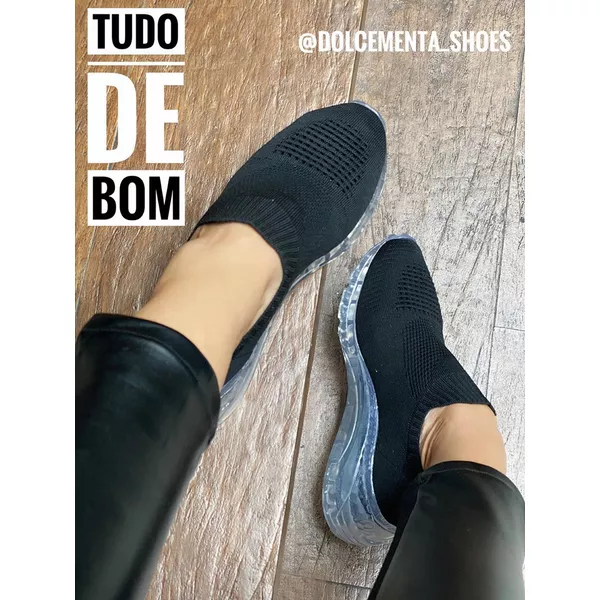 Tenis preto solado translucido - Dolce & Menta
