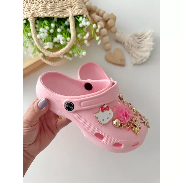 Crocs Hello Kitty Dourado | Dondokinha Kids