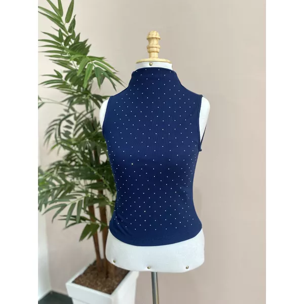 Blusa Canelada Shine - Marinho