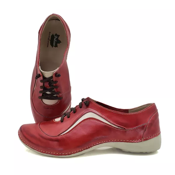 Tênis AL 024 Vermelho 100% couro com palmilha em G... - Drilean