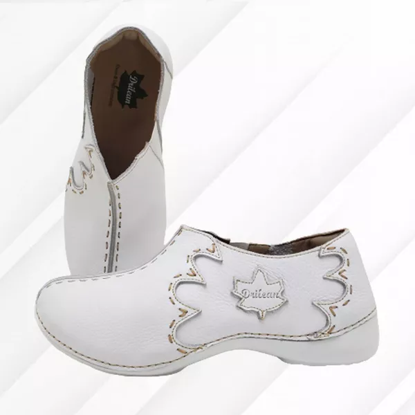 Tênis AL 026 Branco 100% couro palmilha em Gel - A... - Drilean