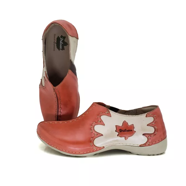 Tênis AL 026 Coral-Off White 100% couro palmilha e... - Drilean
