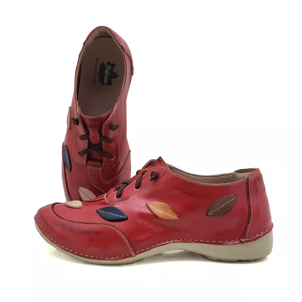 Tênis AL 031 Vermelho-Castanho com palmilha em GEL... - Drilean