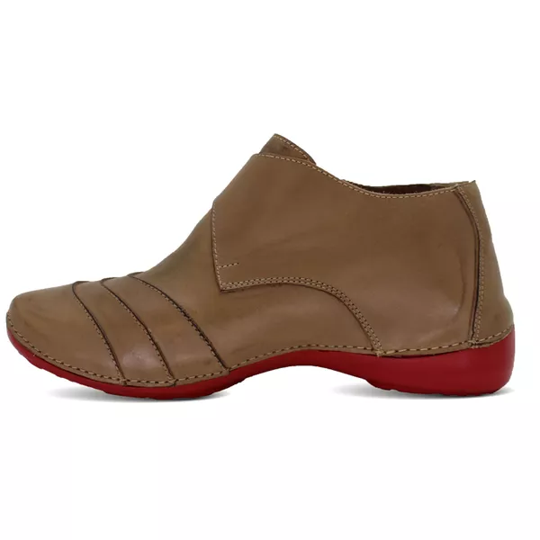 Bota Feminina Ortopédica de Couro Legítimo e Palmilha Gel - Caramelo (AL 041)