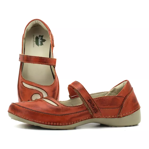Sapatilha Alívio Coral-Off 100% em couro palmilha GEL - 38 (AL048) OUTLET
