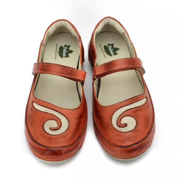Sapatilha Alívio Coral-Off 100% em couro palmilha GEL - 38 (AL048) OUTLET
