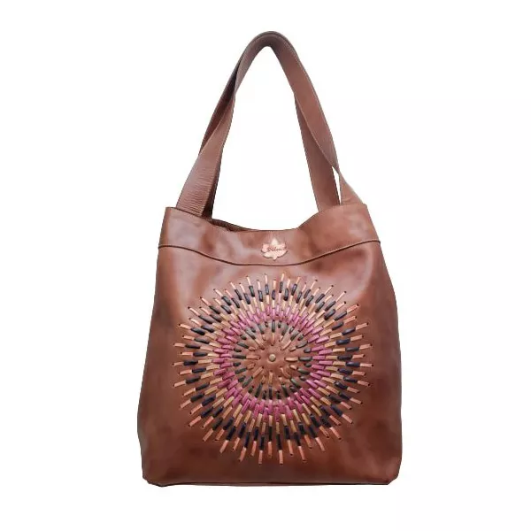 Bolsa BG 001 Laranja 100% em couro - BG001-0387 - Drilean