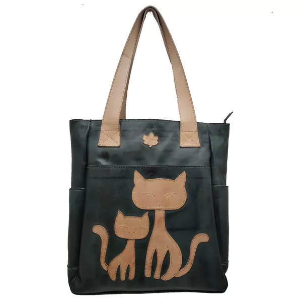 Bolsa BG 004 GATO VERDE 100% em couro