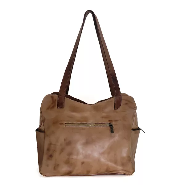 Bolsa BG 011 Gato Preguiçoso Caramelo 100% em couro