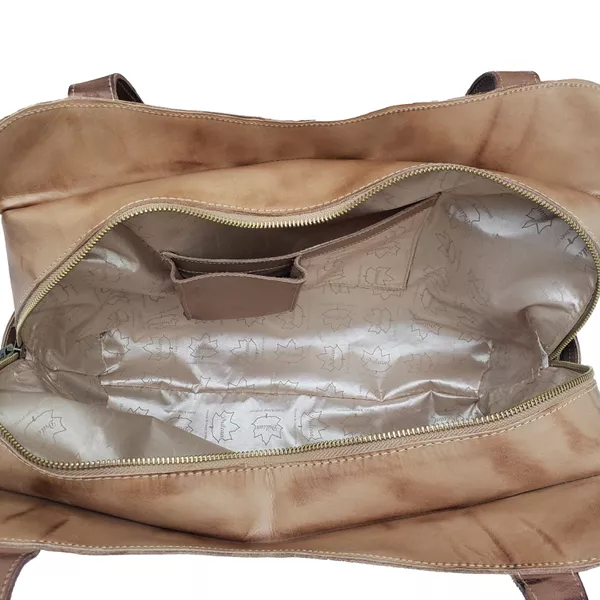 Bolsa BG 011 Gato Preguiçoso Caramelo 100% em couro