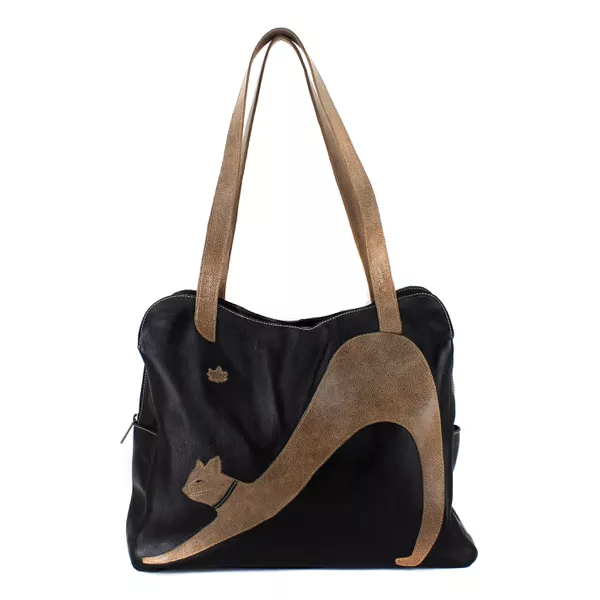 BOLSA BG 011 GATO PREGUIÇOSO PRETO / BICOLOR FENDI... - Drilean