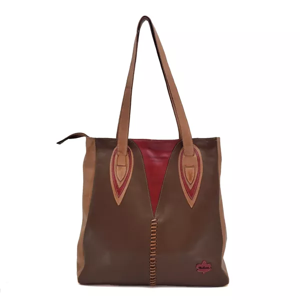 Bolsa BG 020 Castanho- Laranja 100% em couro - BG0... - Drilean