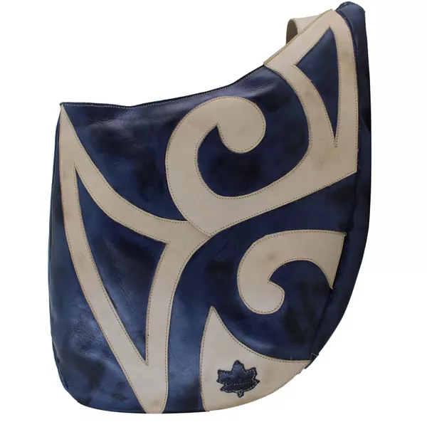 Bolsa BG 029 Azul Off White 100% em couro - BG029-... - Drilean