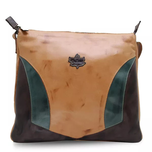Bolsa BM 032 Café Laranja 100% em couro - BM032-07... - Drilean