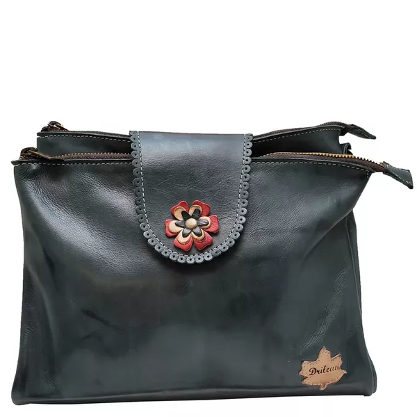 Bolsa BP 006 VERDE 100% em couro - BP003-0202 - Drilean