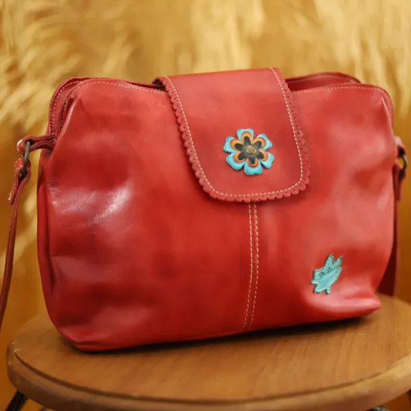 Bolsa BP 003 Vermelho Piscina 100% em couro Out - ... - Drilean