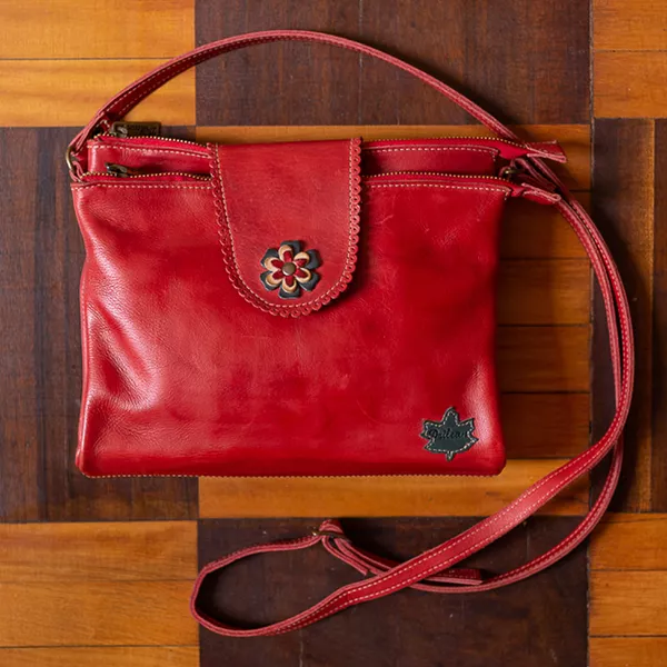 Bolsa BP 006 VERMELHO 100% em couro