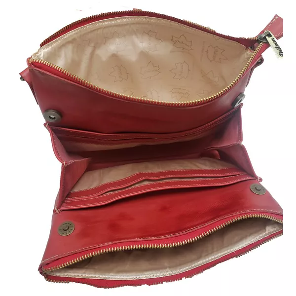 Bolsa BP 006 VERMELHO 100% em couro