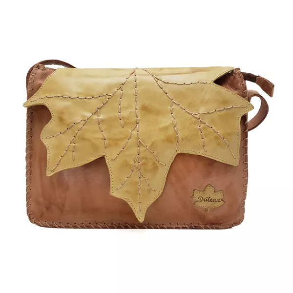 Bolsa BP 017 Laranja-Amarelo 100% em couro - BP017... - Drilean
