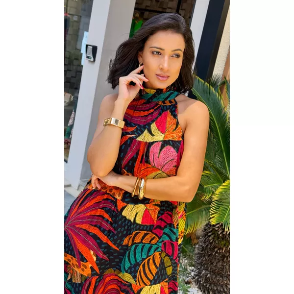 VESTIDO ESTAMPADO LUCIA ESCURO
