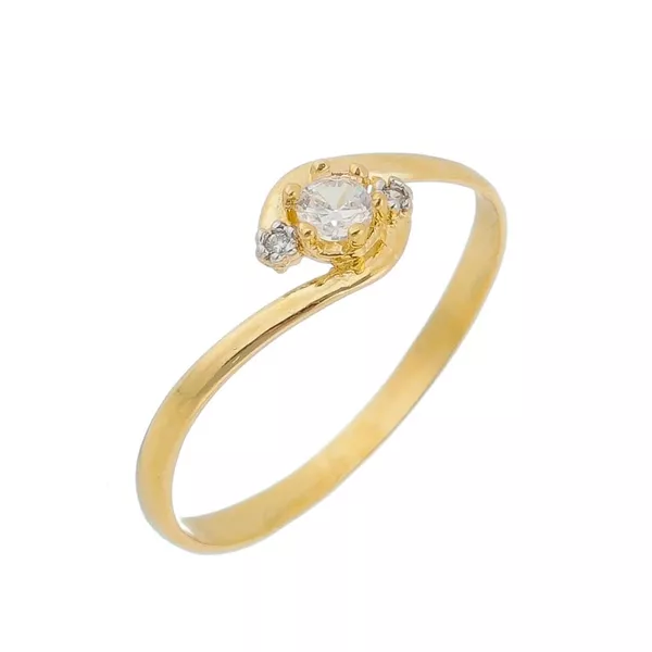 Anel Em Ouro 18K 750 Com Pedras