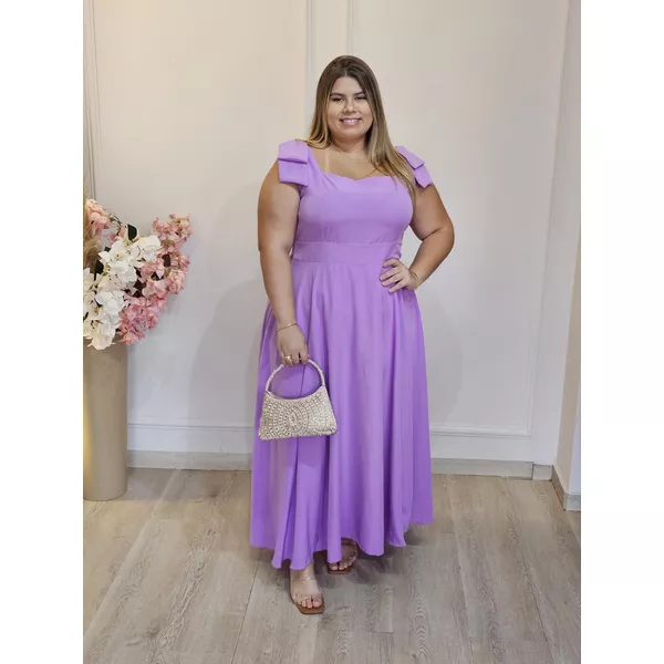VESTIDO ALFAIATARIA LAÇO LAVANDA