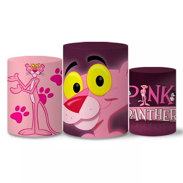 Trio Capas Cilindros Pantera Cor de Rosa Veste Fácil | ESTAMPARIA NET